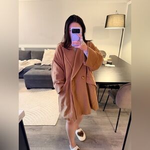 MaxMara Oversized Wool & Cashmere Camel Coat
